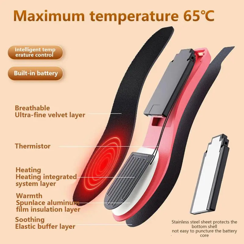 USB Heated Shoe Insoles for Feet Warm Sock Pad Mat 3500mAh Battery Rechargeable Foot Warmer Washable Thermal Insoles 240703