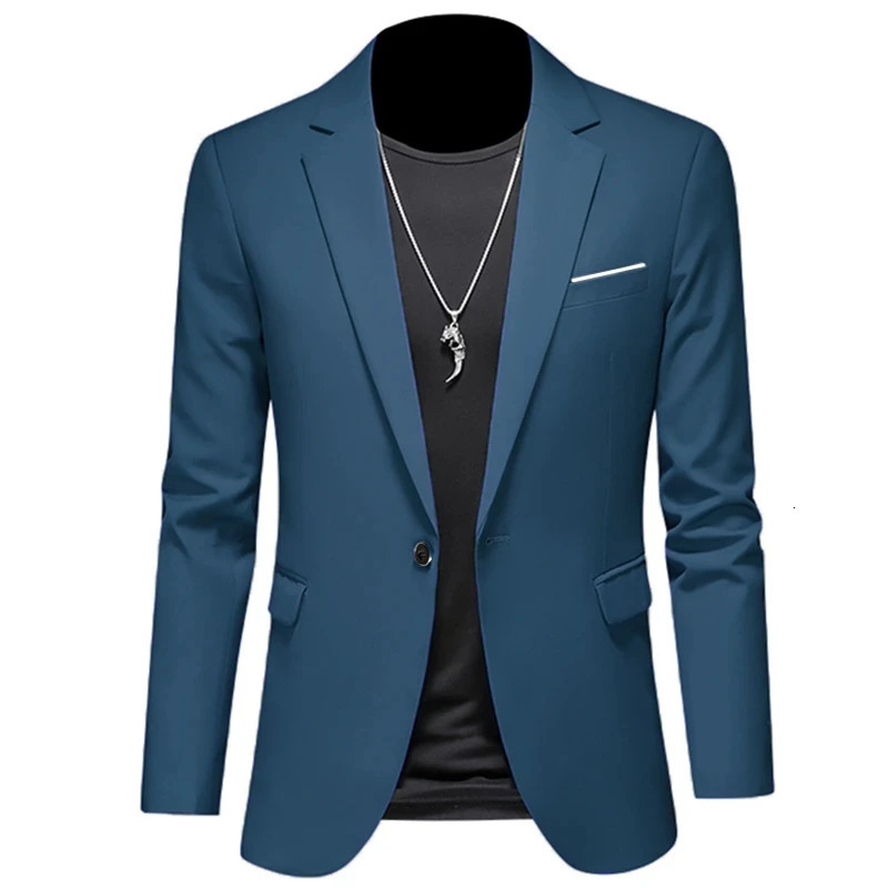 Fashion Mens Casual Business Slim Fit Formal Dress Blazers Jacket Suit Coat 240626