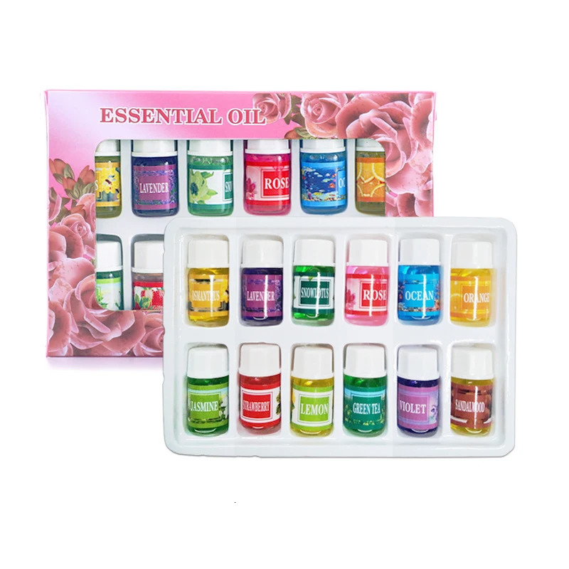 612Pcs Essential Oils For Aromatherapy Diffuser Sleep Oil Essential Rose carnation Aroma Massage Oil Air Purifier Lavender Oils 240704