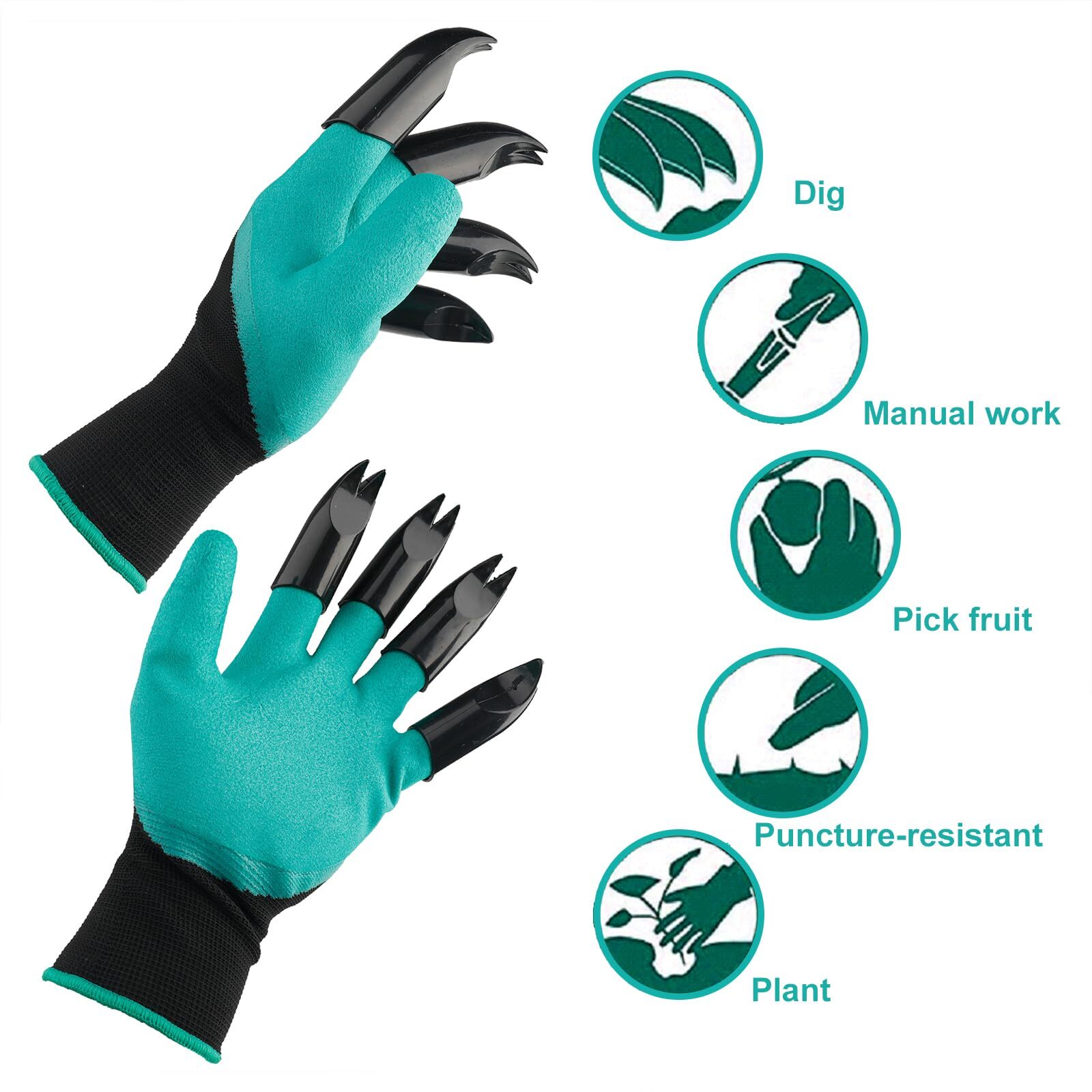 Nizivdy Garden Gloves with Claws Digging, Claw Gardening Gifts for Women