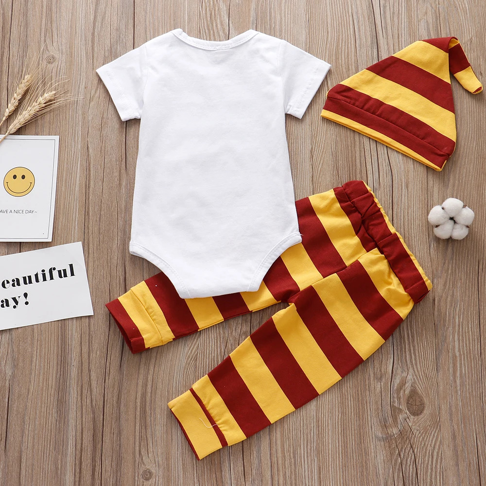 born Baby Clothes 3 Pieces Sets Halloween Little Wizard TopsPantsHat Toddler Babe Boy Girl Outfits 240625