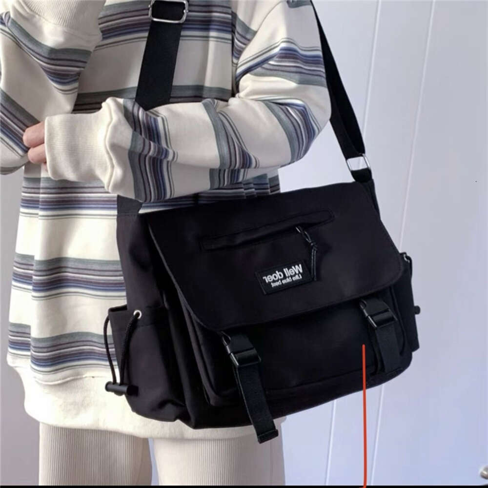 College Student School Crossbody Bags Female Men Versatile Large Capacity Nylon Waterproof Messenger Women One Shoulder Bag H7.4#16 zhanyishengli