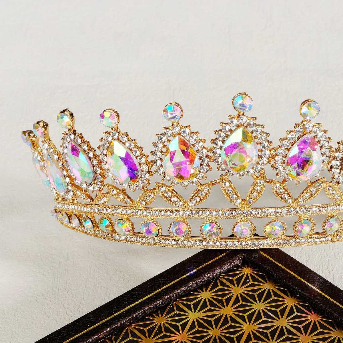 Tiaras Cus Color 15*6.5cm Princess Tiara Weeding Crown and Flower Decoration Tiara or Cake Decoration Crown