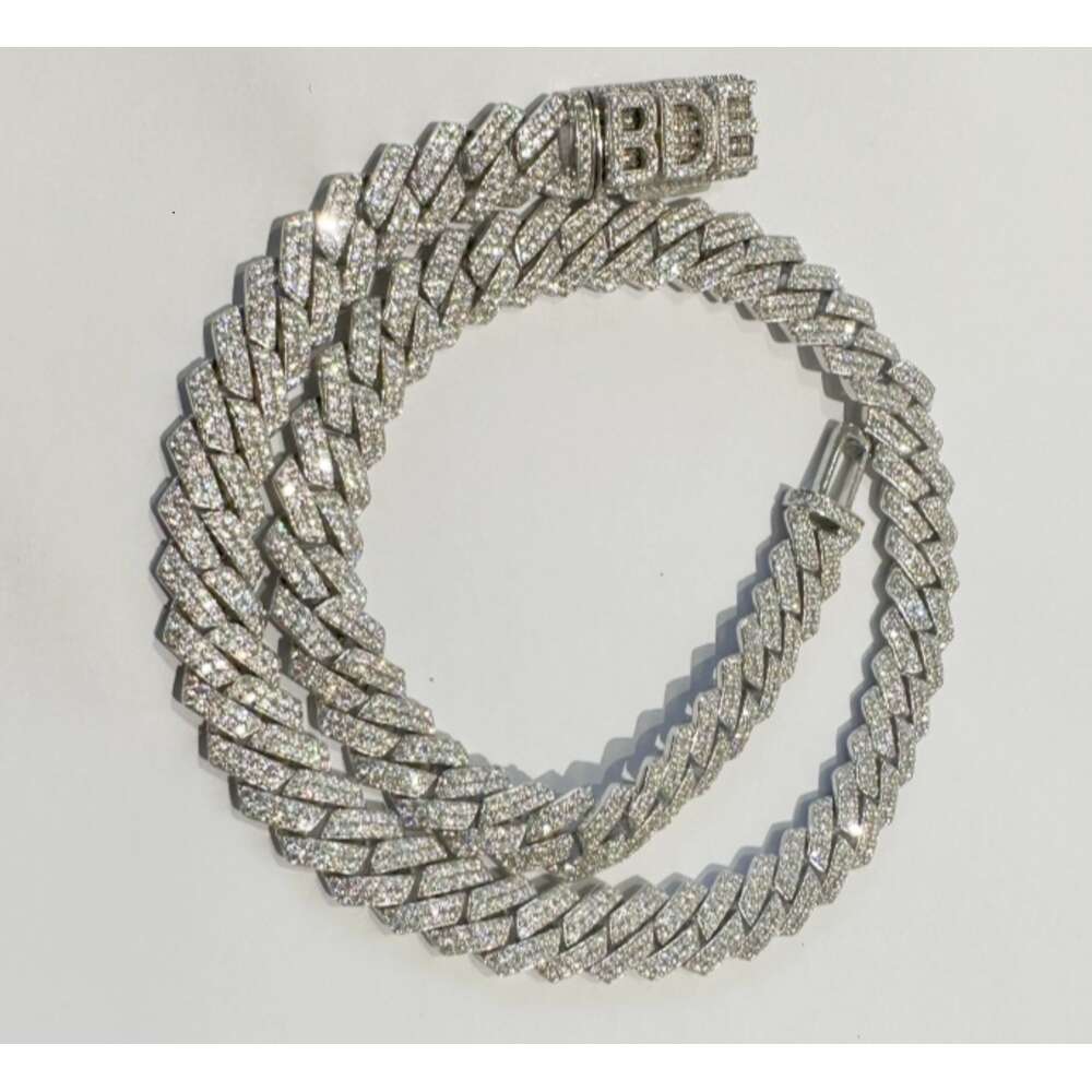Sell Drop Shipping Iced Out Cuban Link Vvs Diamond Hip Hop Jewelry 10mm Moissanite 925 Sterling Silver Cuban Chain