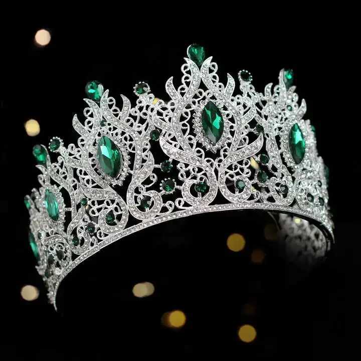 Tiaras Cus Tall Beauty Crown Tiaras with Combs Champagne Pagne Tiara Wedding Crown