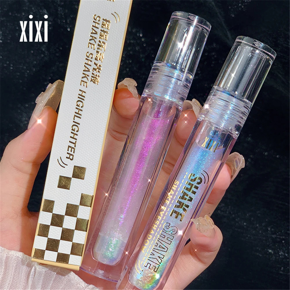 Glitter Highlighter Liquid Eye Shadow Eyeliner Durable Waterproof Pearl Shiny Shake Liquid High Gloss Brighten Silkworm Makeup 240704