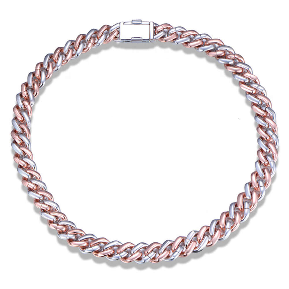 Gold Cuban Chain 12mm Hip Hop Style Cuban Link Simulated Diamond Gold Plated Fashion Party Cuban Necklace for Men
