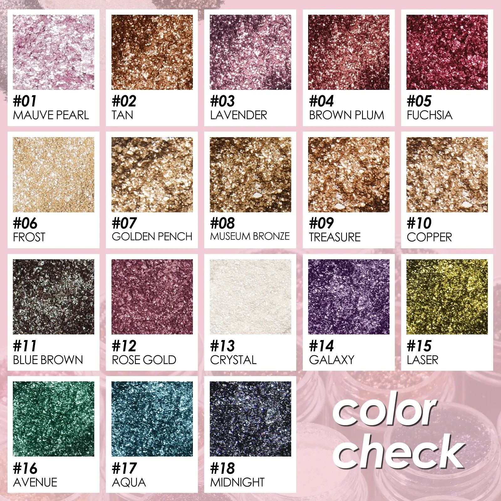 FOCALLURE Glitter Eyeshadow 18 Colors Diamond Eye Glitter Powder Waterpoof Makeup Eye Shadow Crystal Shiny Cosmetics For Women 240704