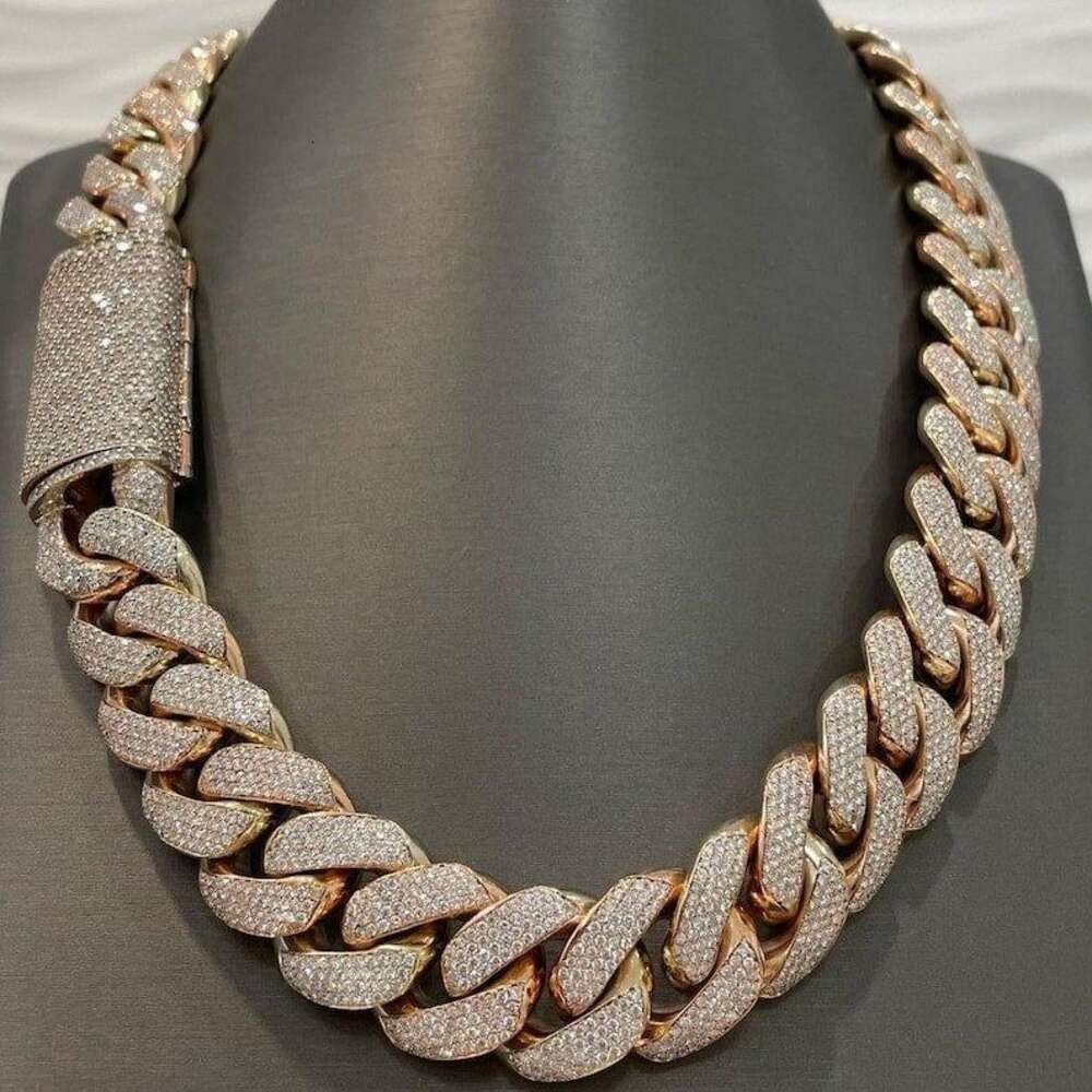 Premium Quality Latest Design Hip Hop Dia Moissanite Cuban k Chain for Women Mens