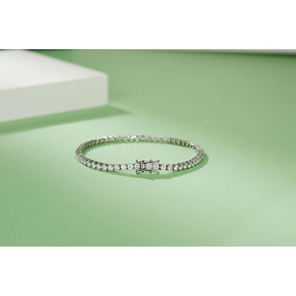 Tennis Bracelet Moissanite Ready to Ship Wholesale for Men 3-4-5mm Chain Hip Hop Hiphop Thai Sier
