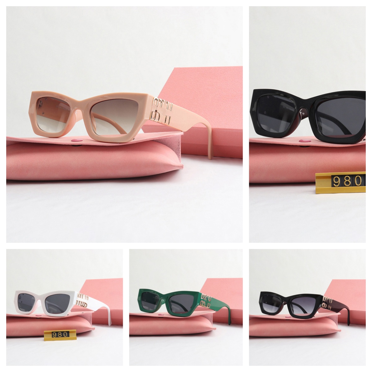 Designer Sunglasses Square For Women Fashion Female Outdoor Beach Sun Glasses For Man Pink Polarizing Heart Sunglasses Travel Drivers
