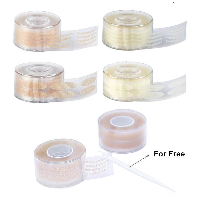 600 Pcs Eye Lift Strips Double Eyelid Tape Clear Gray Eyelid Stripe Big Eyes Invisible Double Fold Eyelid Sticker Makeup Tools 240703