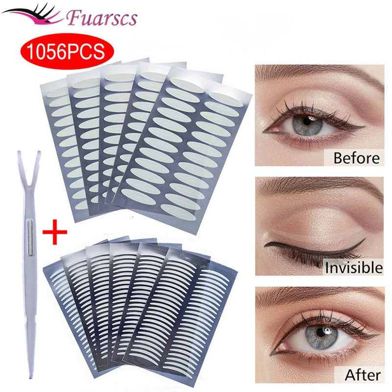 7201056PC Invisible Double Eyelid Tape Transparent Self-Adhesive Eyelid Tape Stickers Waterproof Fiber Stickers for Eyelid 240703
