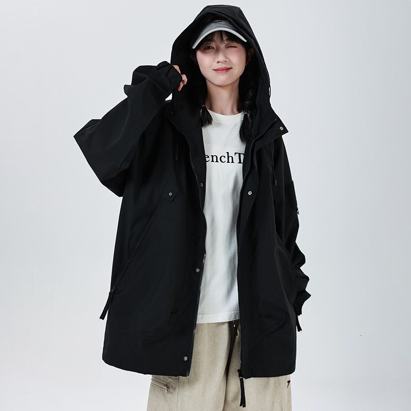 Charge spring autumn hooded loose trendy work jacket, ruffled and men's clothing set, paired with a handsome set H7.4#54