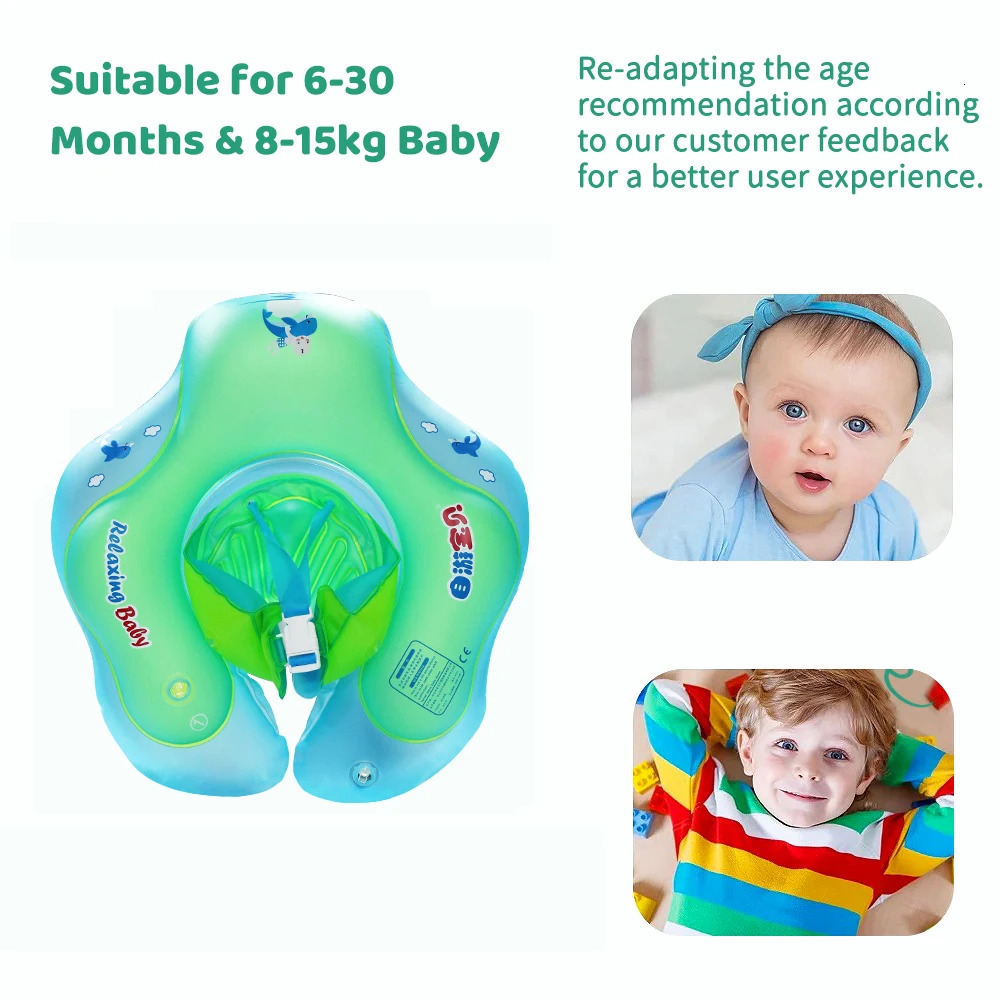 Upgrades Baby Swimming Float Inflatable Infant Floating Kids Swim Ring Circle Bathing Summer Toys Float Ring Toddler Pool Float 240624