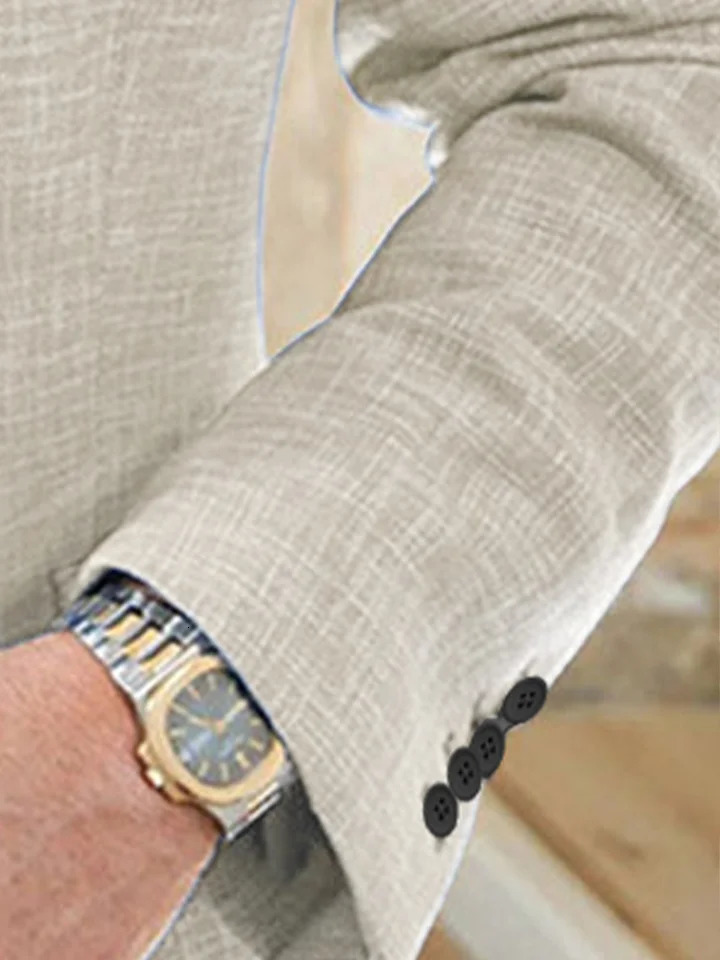 Men Solid Color Blazer Casual Suit Fashion Business Top Jacket For Spring Autumn Clothing Hombre Coat 240701