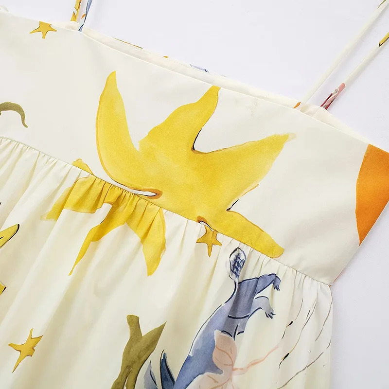 Womens Dresses Camisole Vestidos Mujer Tank Sexy Mini Dress Printed Summer Sleeveless Robes Cute Elegant Fashion 240628