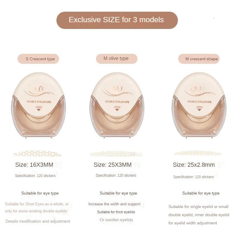 Natural Invisible Double Eyelid Tape Stickers Fiber Instant Eyelid Lift Paste Long Lasting Bigger Beauty Tool o240703