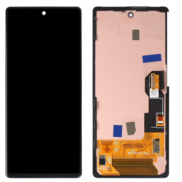 Mobile Phone Lcd Display Parts For Google Pixel 6a 6.1 Inch Black Screen Replacement Assembly with Frame Installation