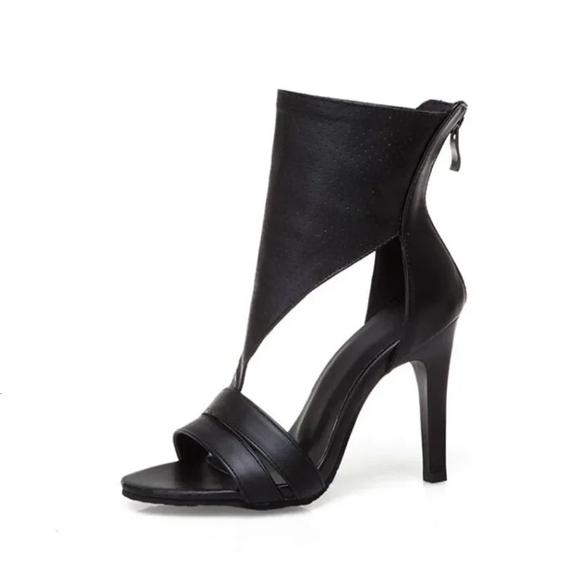 Summer pattern fashion Europe America Simplicity High-heeled Women sandals white Beige black sexy Rome style Women sandals 240703