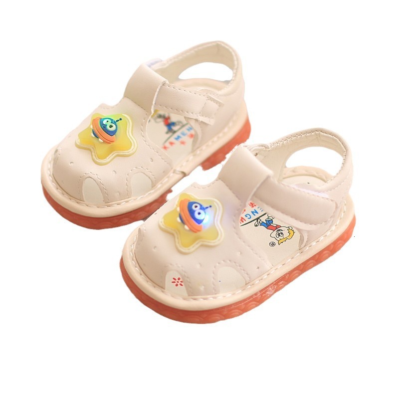 Light Sandals Summer 0-2 Year Old Cartoon Girl Walking Cow Muscle Soft Sole Children's Male Baby Shoes F704-22