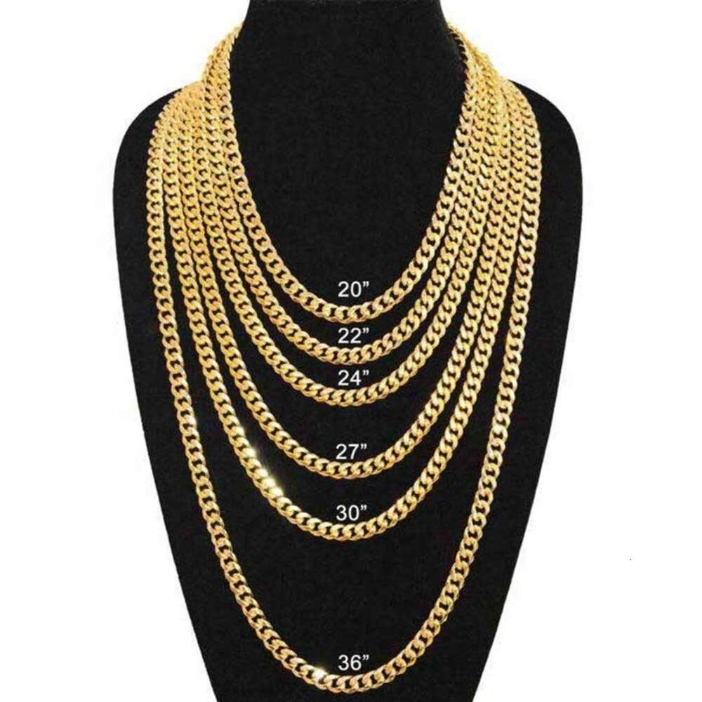 Customized Italian 10kt 14k Gold Chains Real Yellow Gold Miami Cuban Link Franco Solid Gold Chains with Certificate