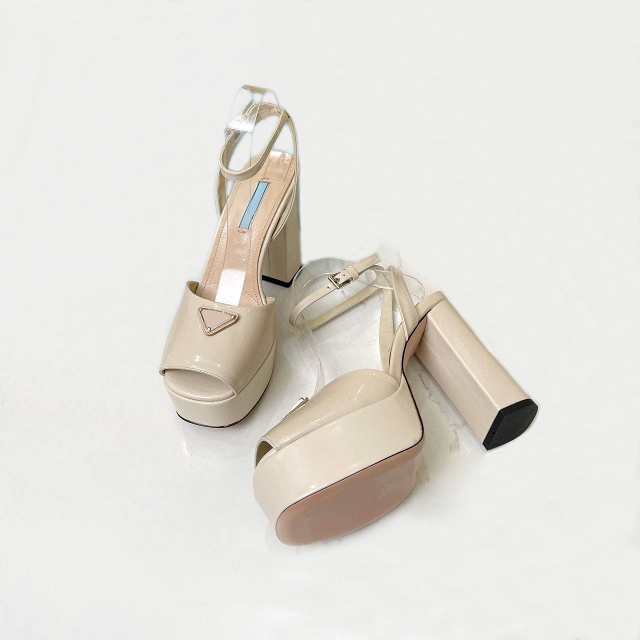 Designer womens sandals leather classic high heels party dress wedding fashion work sexy heel shoes woman ladies bag size 35-41