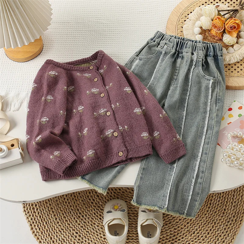 Girls Jean Pants Long Trousers Cotton Spring Autumn Teenagers Babys Kids Pants High QualityTeenagers Childrens Clothi 240703