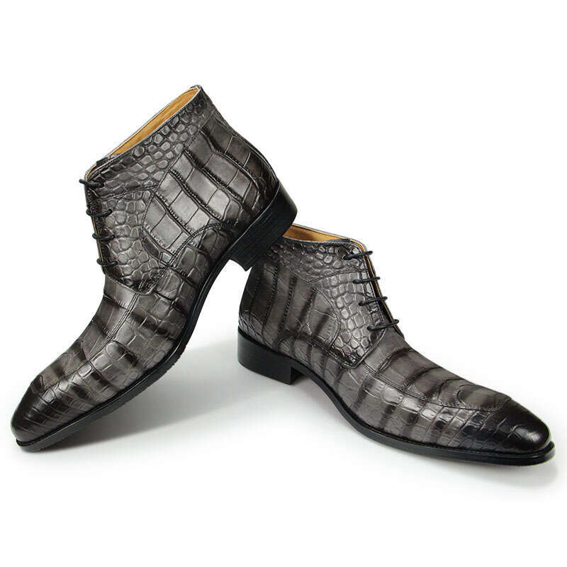 Size Eu48 New Fashion Men's Ankle Boots Autumn Footwear Business Dress Shoe Genuine Cow Leather Zipper Best Quality China