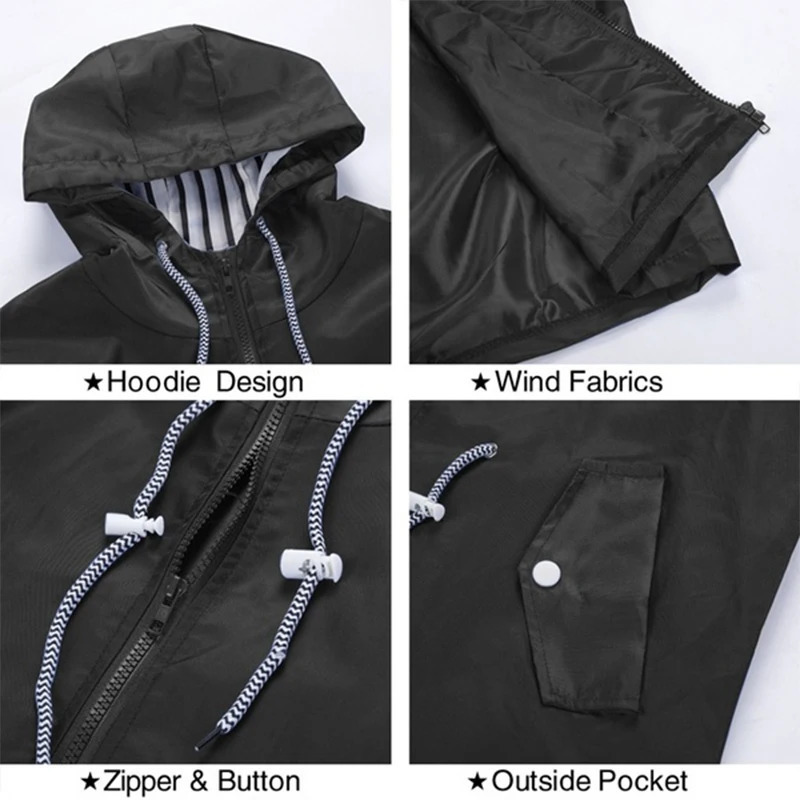 Customized Women Outdoor Jacket Casual Loose Hooded Windproof Windbreaker Climbing Jackets Coat For All Seasons 240703