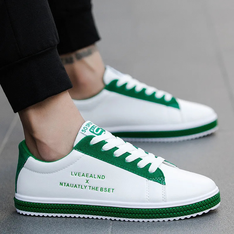 White Sports Sneakers for Men Summer Low-cut Casual Shoes Sports Single Board Shoes Fashionable Flat Sneakers Tennis Male 240704