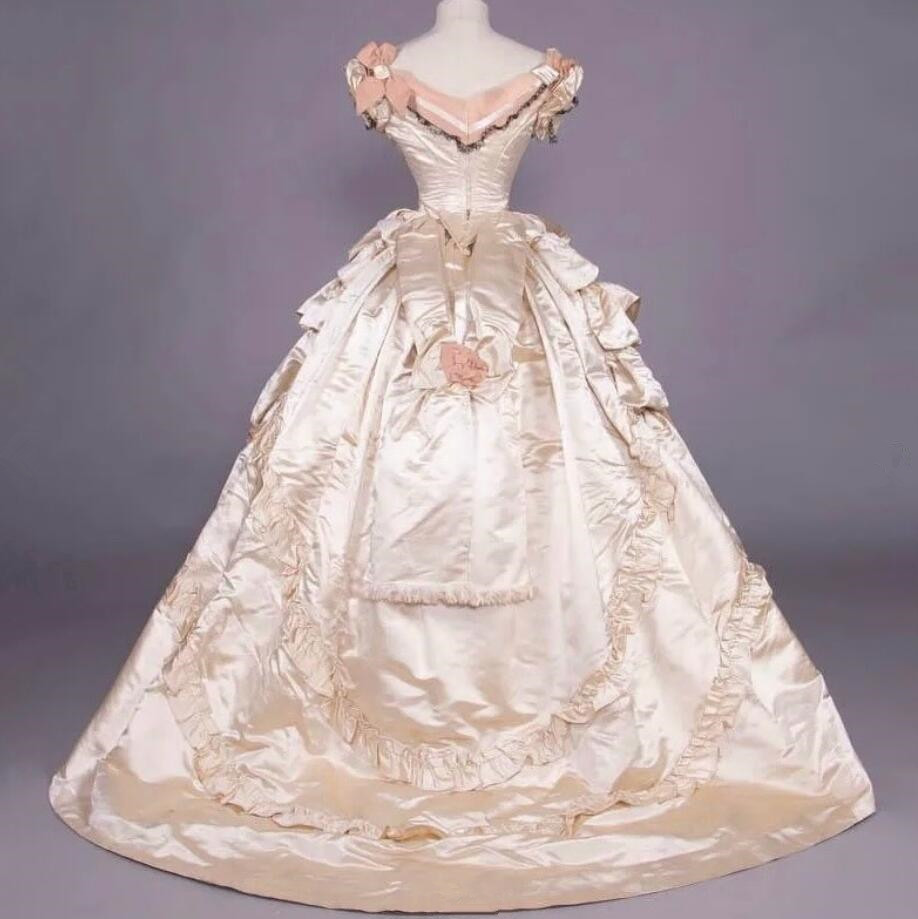 History Victorial Prom Dresses 1857s Antebellum Era Vixtorian Day Dress Costume Princess Ball Gown Civil War evening gown