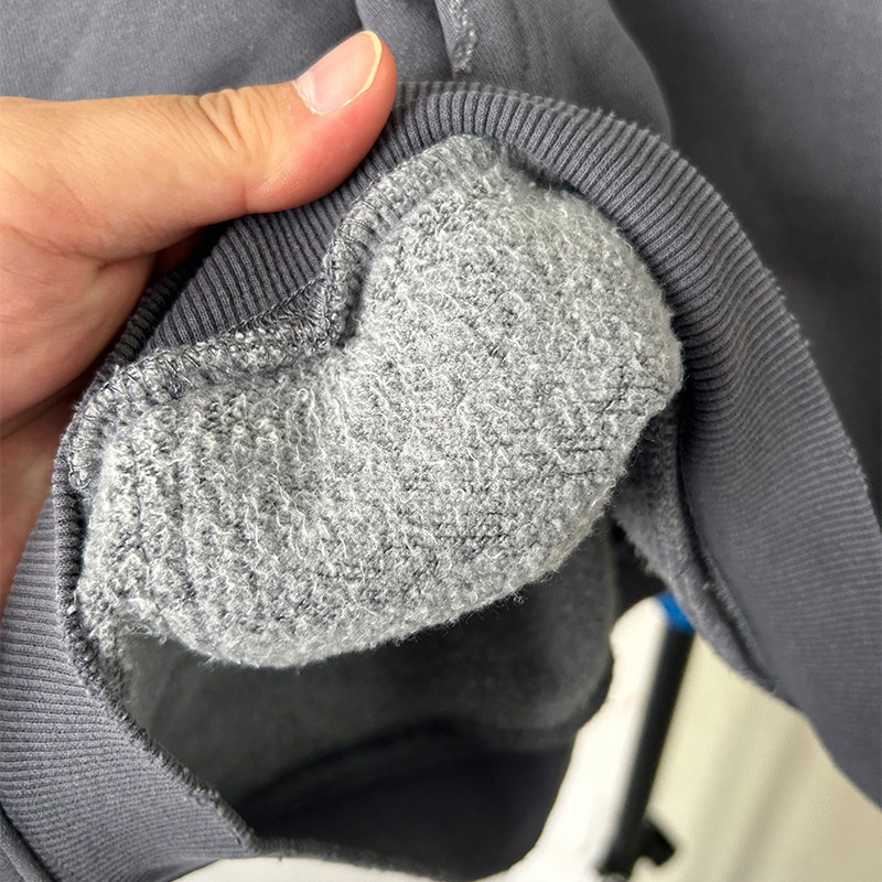 Sweater Vintage Washed Gray Apricot Pullover Men Women Best Quality Print Hoodies Heavy Cotton