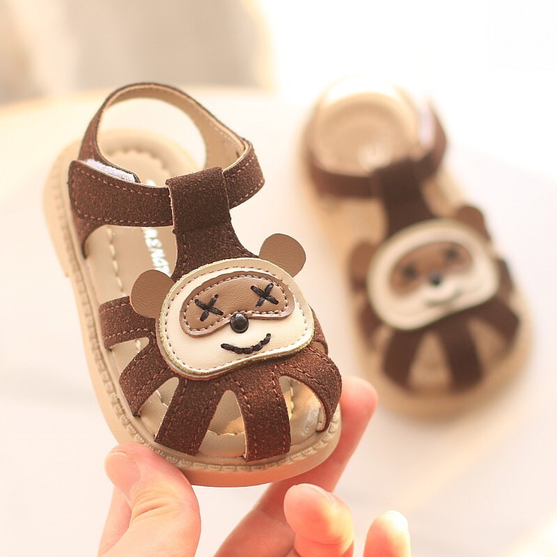 Summer Baotou Sandals New Boys' Soft Sole Walking Girls' Little Babies Children's Versatile Beach Shoes 1-3 Years Old 2 F704-25