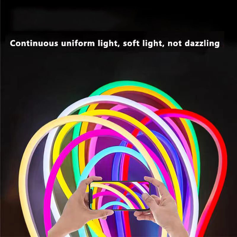 16.4FT 5M LED Neon Strip Lights 12V Waterproof Outdoor Room Led Strip Tape Flexible Ribbon Lamp for Outdoor Garden Lighting Decoration