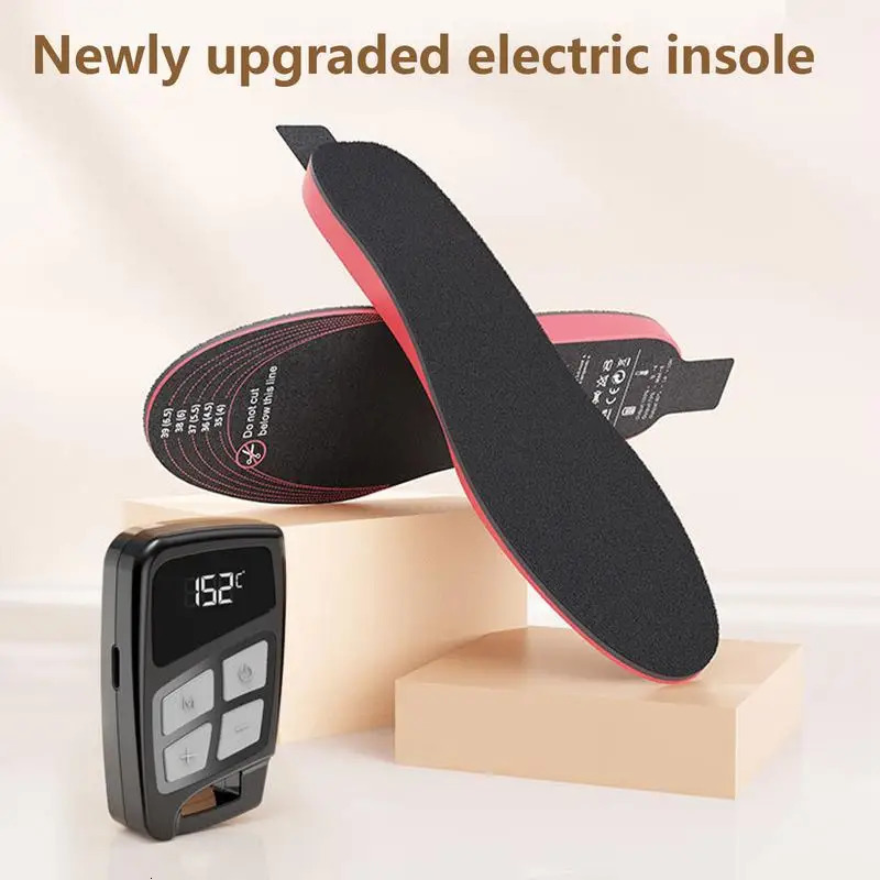 USB Heated Shoe Insoles for Feet Warm Sock Pad Mat 3500mAh Battery Rechargeable Foot Warmer Washable Thermal Insoles 240703
