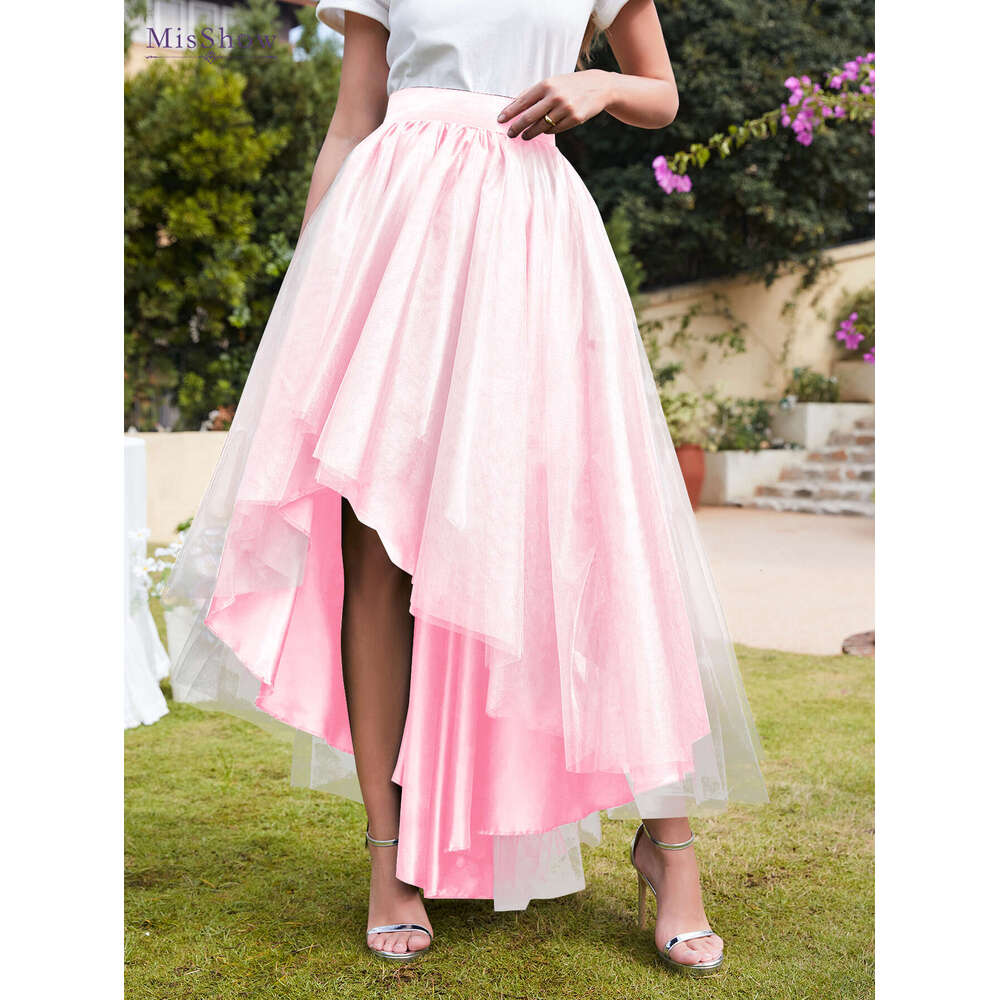 2023 High Low Tutu Skirts Princess Wedding Party Prom Tail Layered Mesh Long Tulle Skirt For Women Jupon Mariage Cpa3278 0704