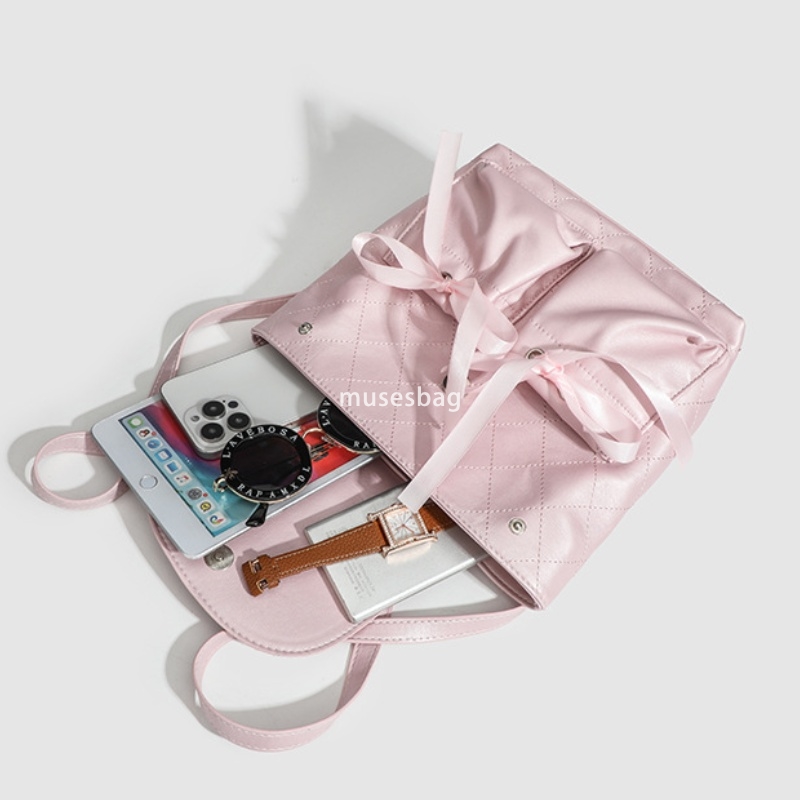 Designer Women's Advanced New Versatile Backpack Summer Fashion Trendy Ballet Sports Girl Cute Sweet Bow Pocket Practical Casual Backpack