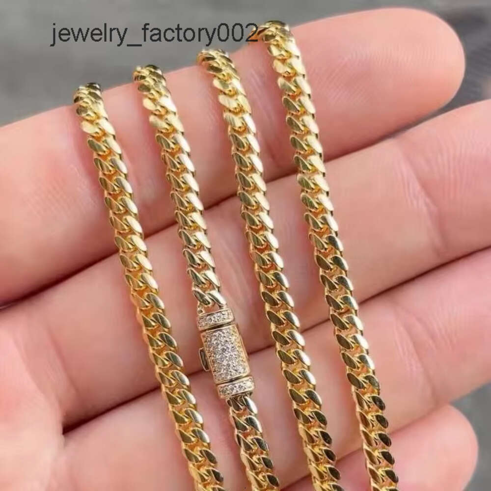 Wholesale 10K 14K 18K Solid Real Gold 8MM Cuban Link Chain Bracelet Iced Out Hip Hop Moissanite Necklace Fine Jewelry Men Women