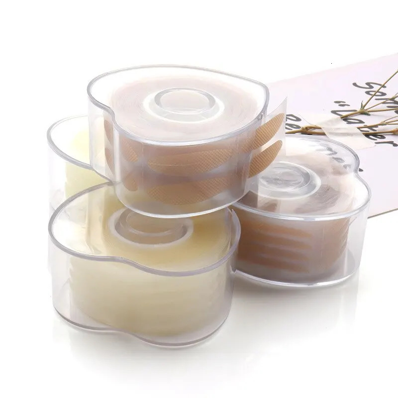 600Pcs Eyelid Tape Sticker Invisible Natural Self-adhesive Double Fold Eyelid Lace Paste Self Adhesive Clear Beige Makeup Tool 240703