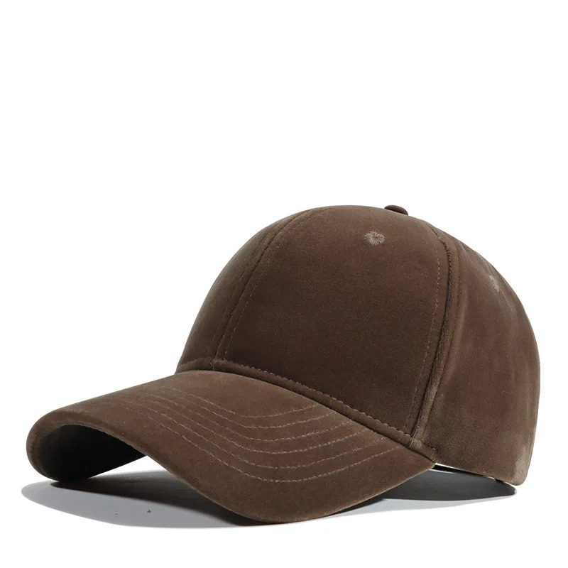 Elegant Velvet Baseball Caps For Womne Adjustable Casual Solid Colour Hats Men And Woman Fashion Outdoor Hip Hop Hat 240619