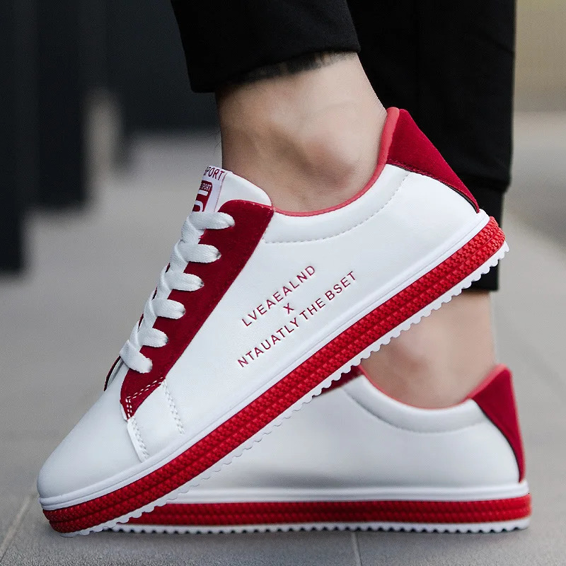 White Sports Sneakers for Men Summer Low-cut Casual Shoes Sports Single Board Shoes Fashionable Flat Sneakers Tennis Male 240704