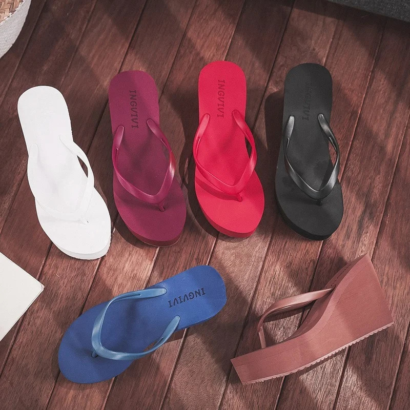 Womens Shoes Comfort Summer Women Wedge Platform Slippers Outdoor Sports Beach Flip Flops Opened Toe Casual Shoes 240704