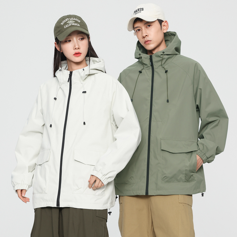 Couple new outdoor hooded assault suit trendy brand three proof climbing men's mountain top jacket F7.4#47.04
