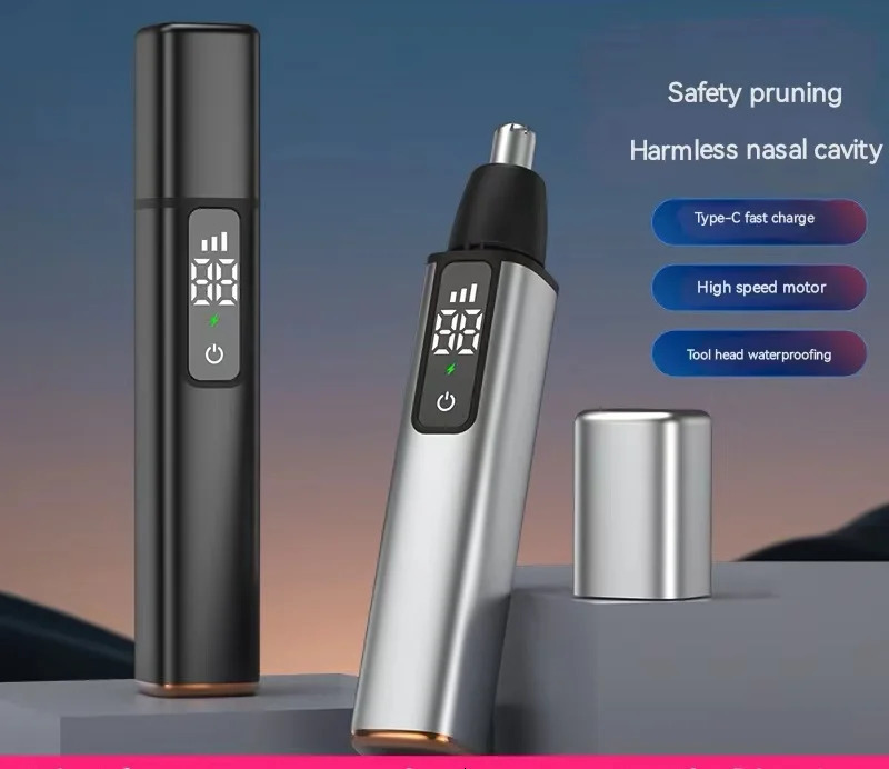 Digital Display Electric Nose Hair Trimmer for Mens Nose Hair Cleaning 240703