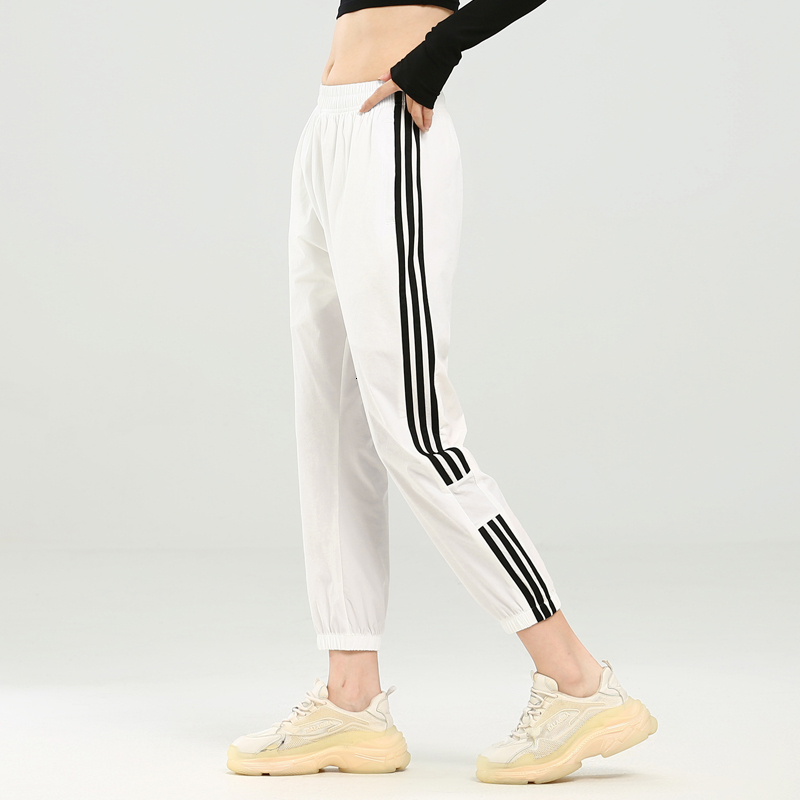 2024 New Four Sided Spring Summer Breathable Silk Elastic Crop Pants for Men and Women Flat Quick Drying Ultra Thin Casual Small Feet Air Conditioned 