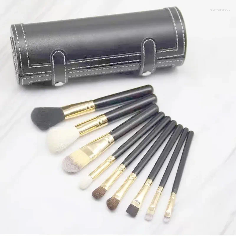 Makeup Brushes Animal Hair 9-Piece Brush Set Concealer Eye Shadow Lip Portable Professional Tool
