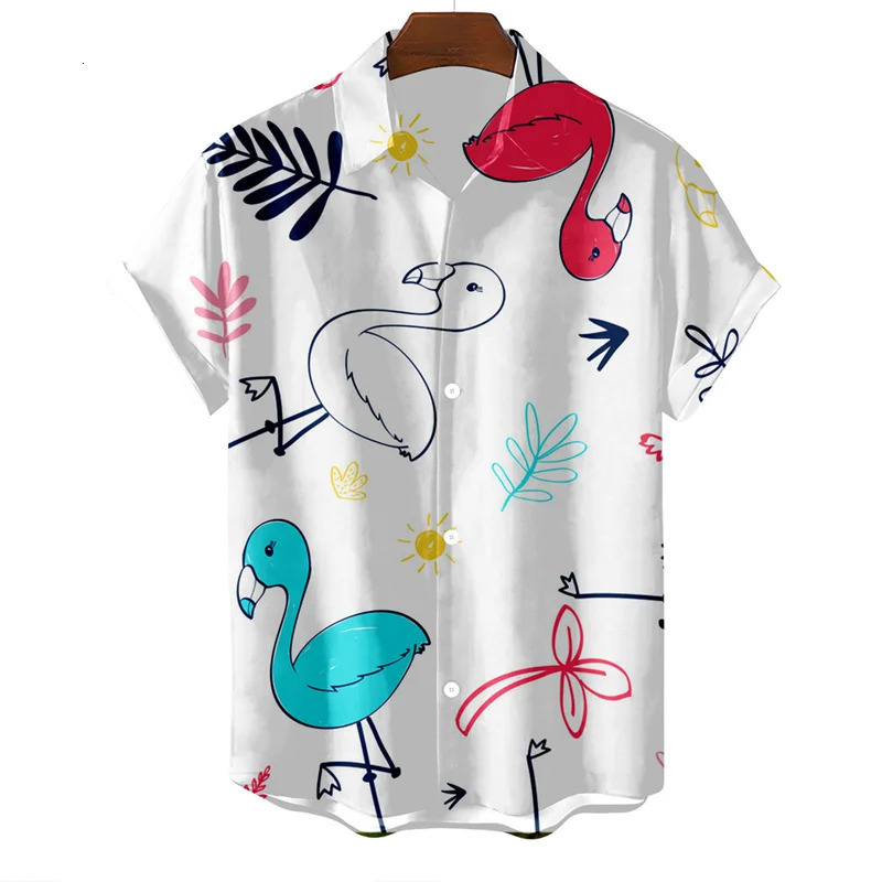 Mens Summer Cat Pattern Hawaiian Shirt Oversized Print Social Floral Camisa Cartoon Men Graffiti Clothing Vintage Harajuku 240702