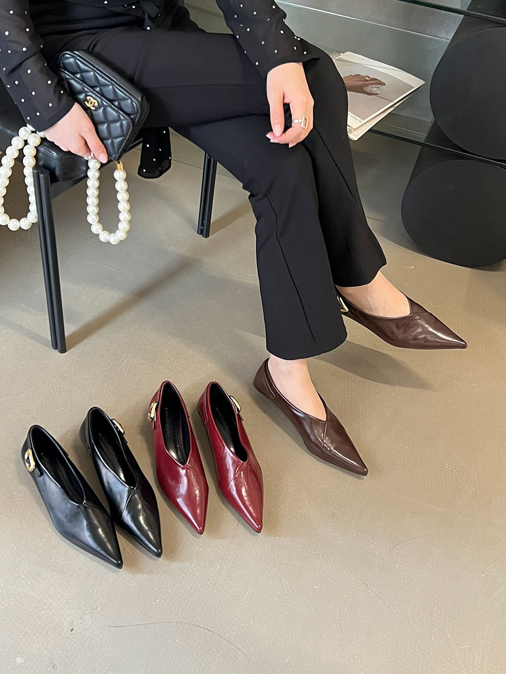 Women's Shoes Classic Design Gentle Fashionable Sequined Vintage Style Comfortable Minimalist Style Vintage Style Work Triple Red Free shipping