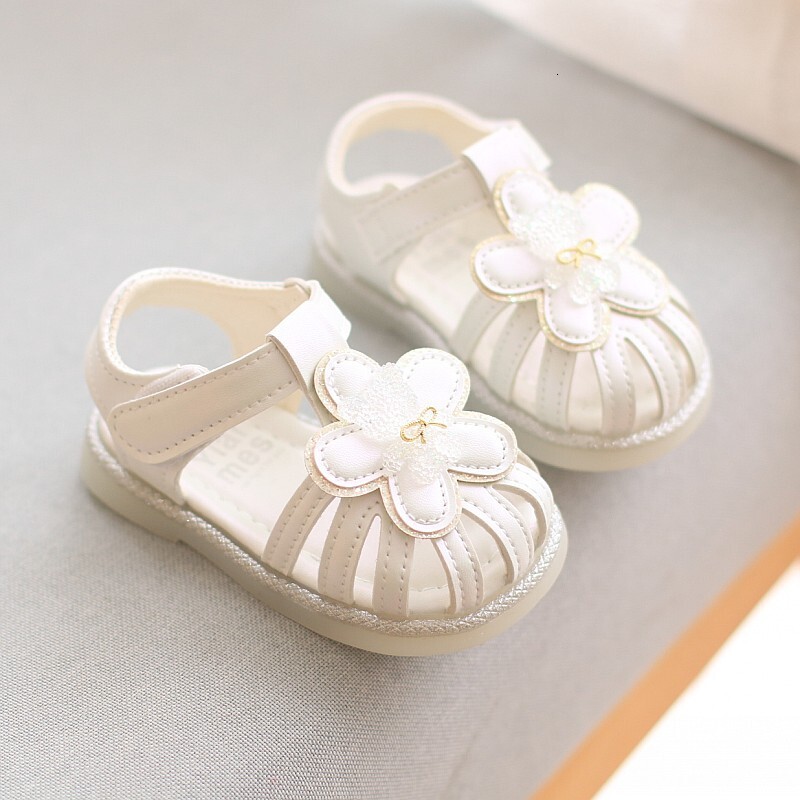 Baotou Anti Kick Girls' Walking for 0-2 Years Old 1 Summer New Girl Princess Shoes Soft Sole Baby and Children's Sandals F704-30